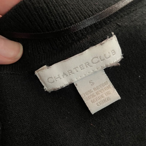 Charter Club ♡ Cropped Open-Front Short-Sleeved Cardigan / Shrug - Picture 3 of 4